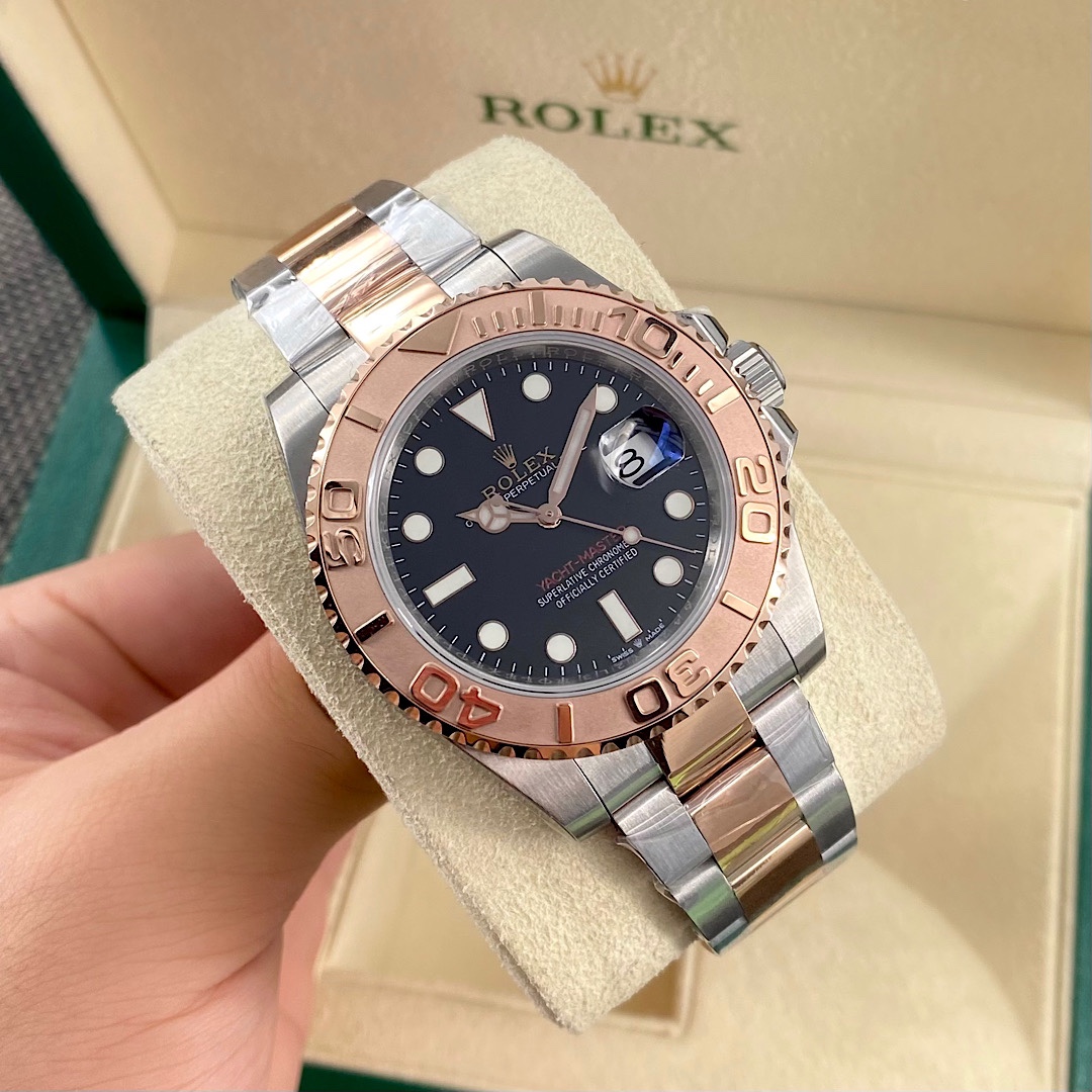 Rolex Rose Gold Yacht-Master M126621-0002 Men's Watch Replica in Rolex box