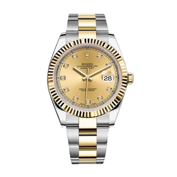 rolex 41 datejust Glod Dial and tow tone Oystersteel strap