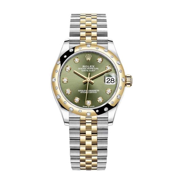 rolex women's datejust yellow gold and diamonds roman Dial watch