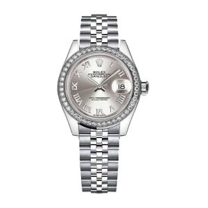 rolex lady datejust 28 Grey With Diamond Dial watch 279166