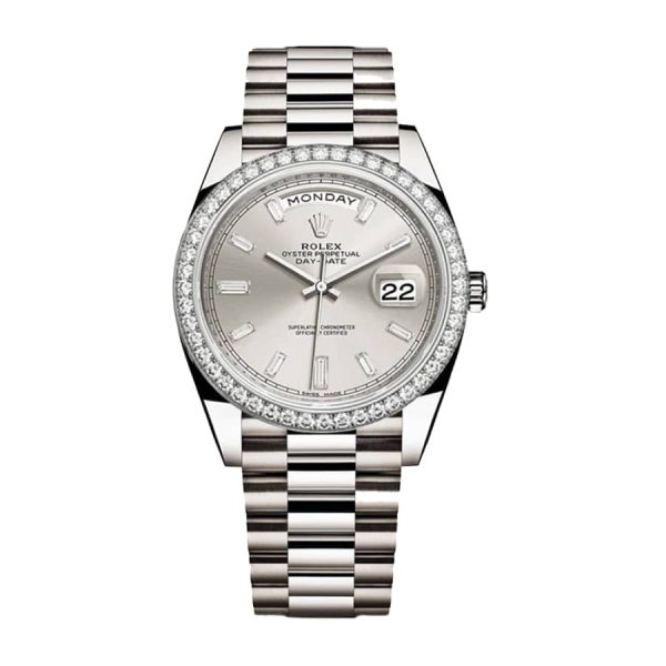 rolex day date white gold