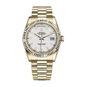 rolex day date presidential White Dial and Gold Strap Watch