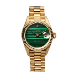 womens rolex datejust Green Dial and Gold Strap