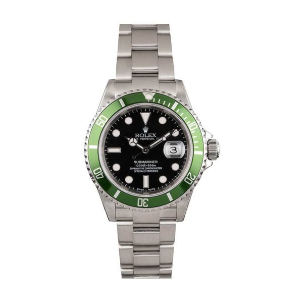 Rolex Submariner Black Dial and Green Bezel 16610LV