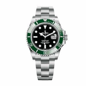 green rolex submariner blak Dial and Green Bezel Watch