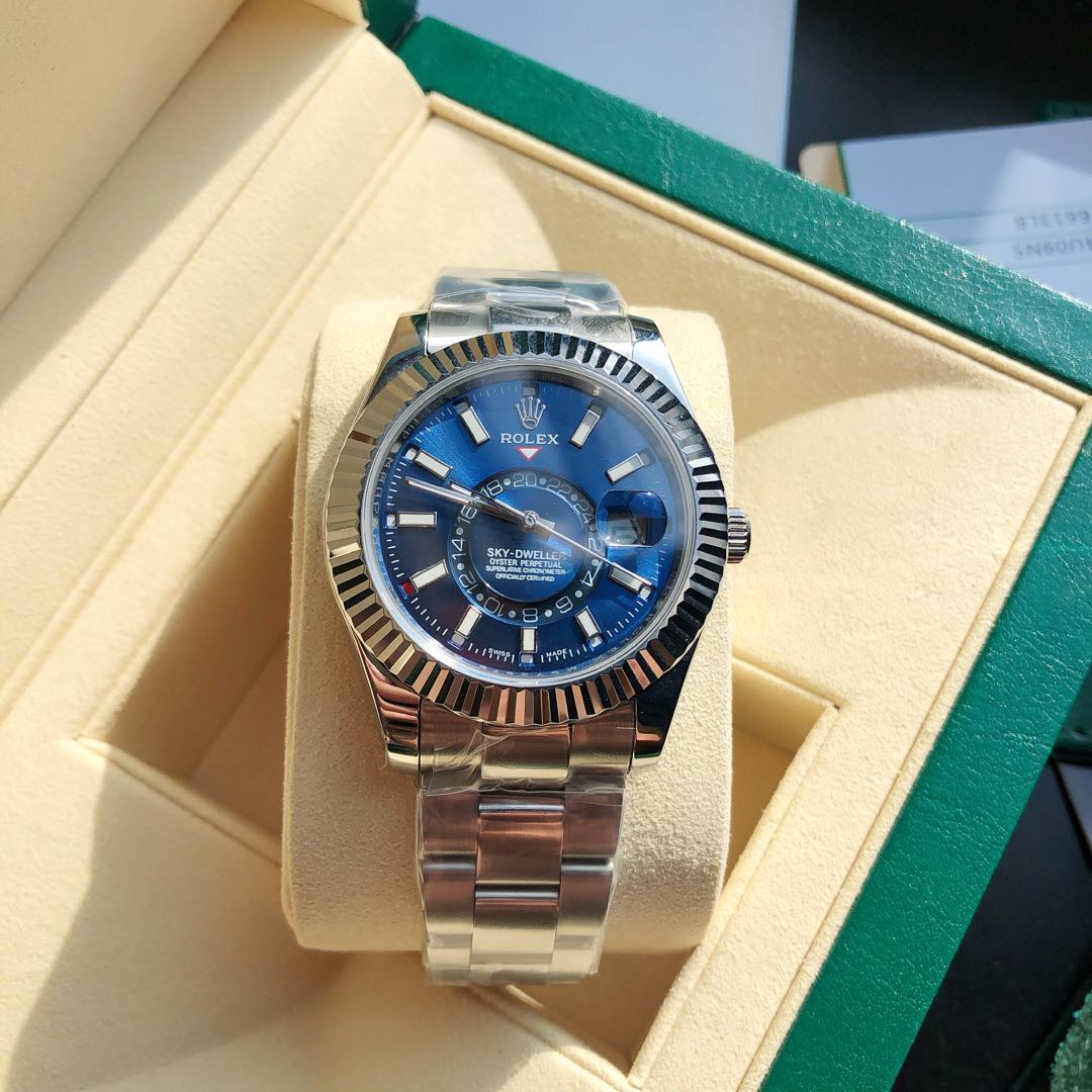 Rolex Sea-Dweller Blue Dial Watch 45° View