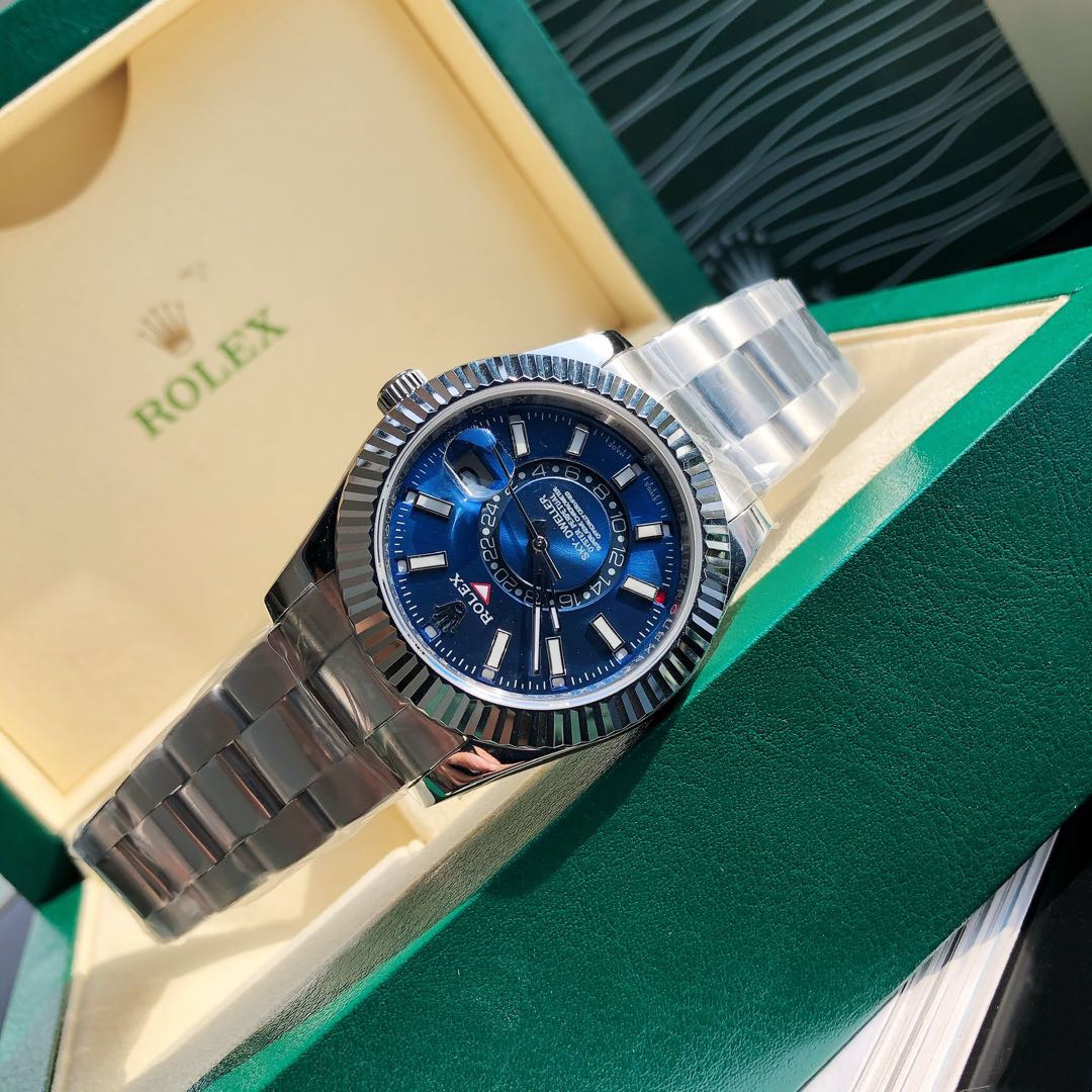 Rolex Sea-Dweller Blue Dial Watch Horizontal view